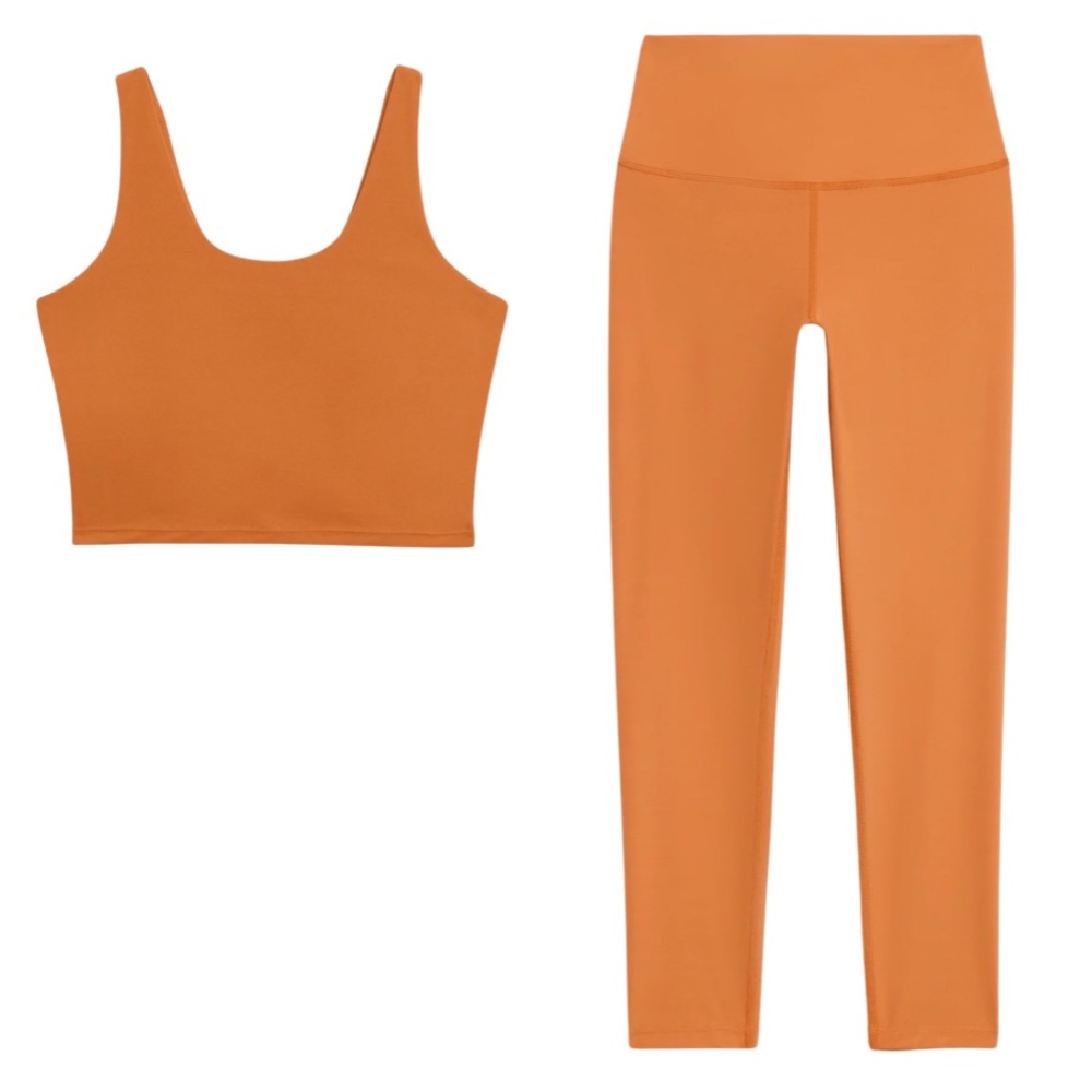 SPLITS59 - SPRINT BRALETTE & HIGH WAIST LEGGING SET PECAN XS NWT